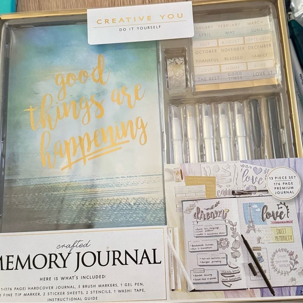 Creative You ...do it yourself Memory Journal 13 piece set 176 page journal